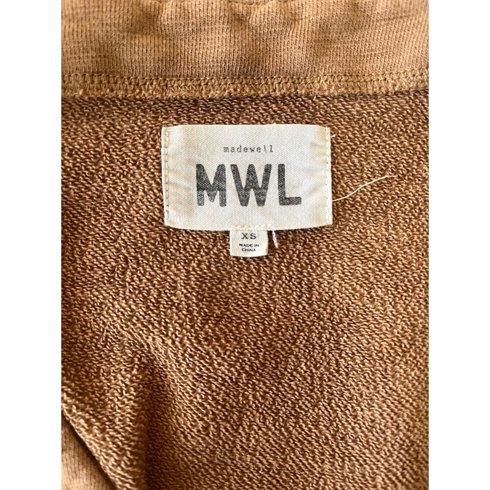 Madewell MWL Women's Short Sleeve Button Up Jumpsuit Coverall, Brown Size XS - Picture 7 of 12